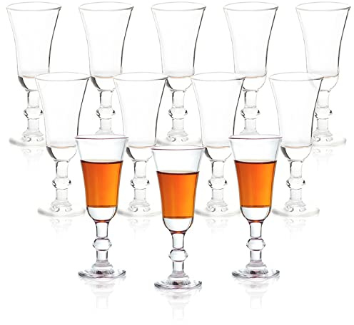 Srgeilzati Cordial Glasses Shot Glasses with Stem,Limoncello Glasses | Port glasses 1.0 oz (Set of 12)
