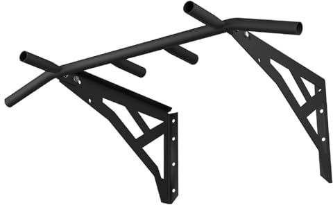 QLS Klimmzugstange mit Multigriff 110 cm Professionell Tragkraft 200 Kg Stahl Wandmontage Workout