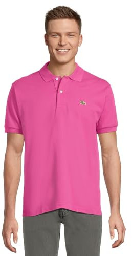 Lacoste Polo da uomo originale L.12.12 Petit Piqué di cotone L.12.12 Petit Piqué, polo originale in cotone petit piqué (confezione da 1), Malva, XL