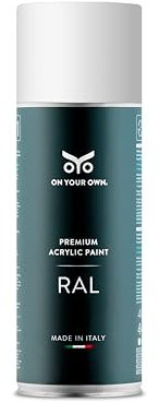 OYO - Spray Vernice Acrilica Bianco Opaco 400ml per Progetti Fai-da-Te - Bomboletta Spray per Uso Multiplo (1, RAL 9010) - On Your Own