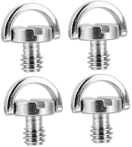jojofuny 4pièces Vis De avec Anneau pour Trépied De Caméra Plaque De Dégagement Rapide pour Fixation De Caméra Et Objectif