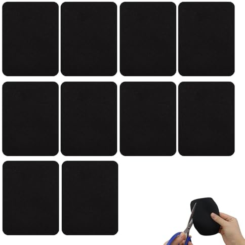 10 PCS Iron on Patches for Clothing, Patches for Clothing, Denim Patches for Jeans Iron On, Coat Repair Patch, Black Iron-On Repair Inside, for Repairing Dress Coats,Jeans and Shoes (Black)