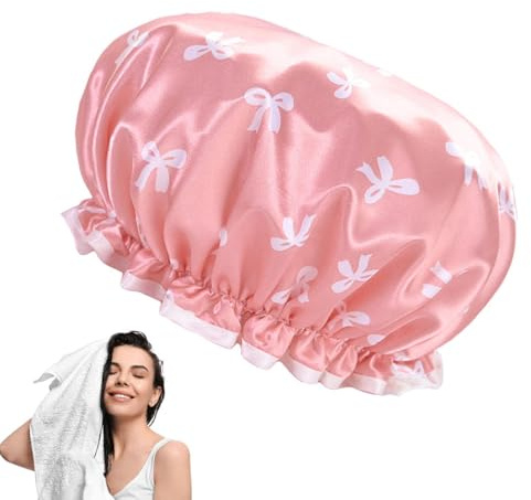 Pavsicgn Couverture de cheveux pour douche, chapeau de douche pour femmes - Couvre de douche de baignoire chapeau de cheveux réutilisable,Accessoires de capot de bain élastique épais pour le spa,