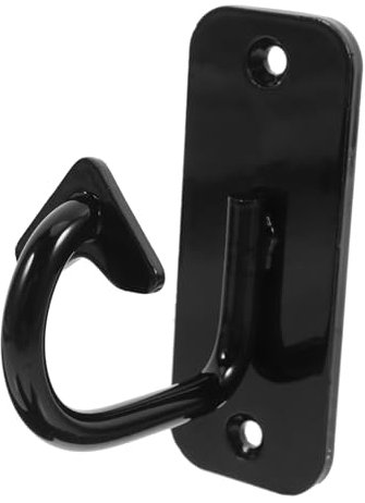 JECOMPRIS 1 Ensemble Crochet fixe de yoga support d'ancrage pour montage mural au plafond cordes d'exercice crochet de gymnastique crochets de hamac ancrage mural d'entraînement le fer Noir