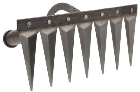 Toddmomy Râteau de Jardinage en Manche en Outil de Désherbage et d'Ameublissement Petit Râteau pour Jardin et Agriculture pour Feuilles et Pelouses