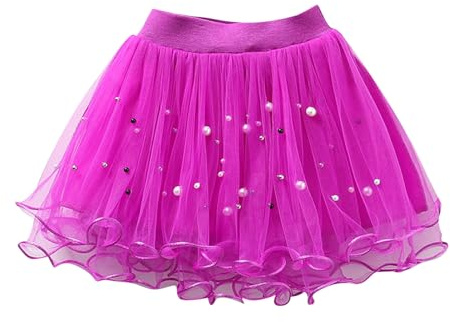 Kelandoom Jupe en Tulle Fille Tutu De Ballet Danse 3 Couches À Paillettes Étoiles Robe Volants Noir Costume pour Le Carnaval Enfant Deguisement Bebe Enfants Fête 2-7 Ans (Violet,11-12 Ans)