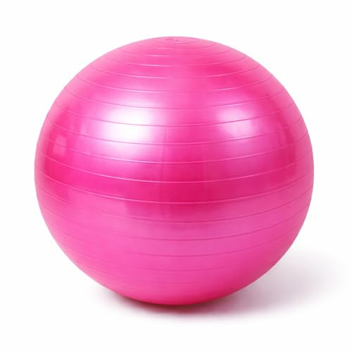 Pregnancy Ball for Exercise & Labor Support – Anti-Burst Birthing Ball with Pump – Yoga Stability Ball for Pregnancy, Core Strength & Postpartum Fitness – Non-Slip, Durable Gym Ball (PINK, 65cm)