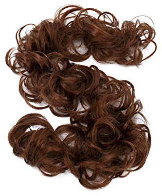 CAISHA XXL Posticcio Capelli Elastici Acconciature Da Sposa Voluminoso Riccio Chignon Rosso Rame HW20