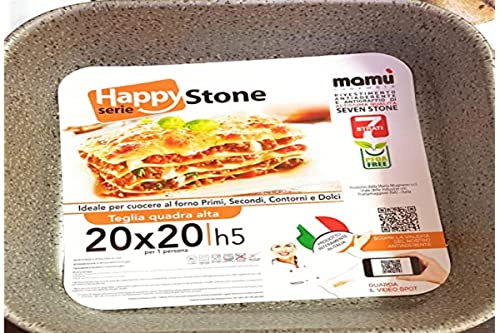 MUGNANO MMU820H06 - Bandeja cuadrada alta, 20 x 20 cm, H6 Happystone