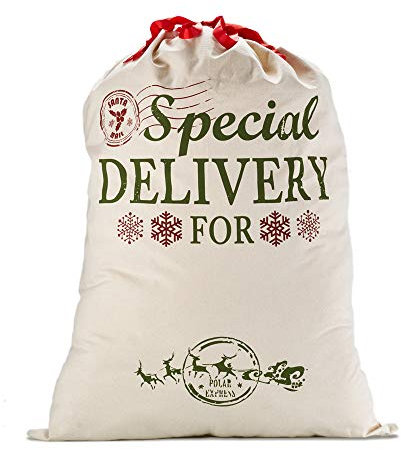 Christmas Santa Sacks Gift Canvas Bags with Red Drawstring Extra Large 39.4 X 27.6 For Xmas Stockings Stuffers Presents Holder for Kids Boys Girls. (Extra Large)