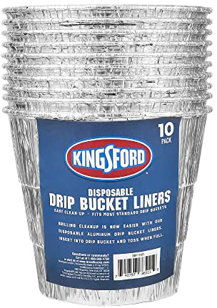 Kingsford - Secchiello USA e Getta, 10 Pezzi, in Alluminio, per Barbecue e Grill, Facile da Pulire, Adatto alla Maggior Parte dei secchi Standard