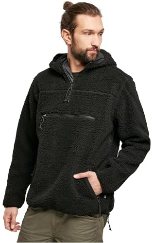 Brandit Teddyfleece Worker Pullover, Color: black, Size: M