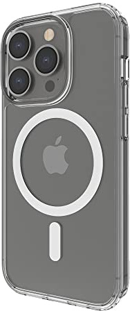 Belkin funda para iPhone 14 Pro, magnética transparente para iPhone 14 con imanes y borde realzado para proteger la cámara, compatible con la carga inalámbrica MagSafe.