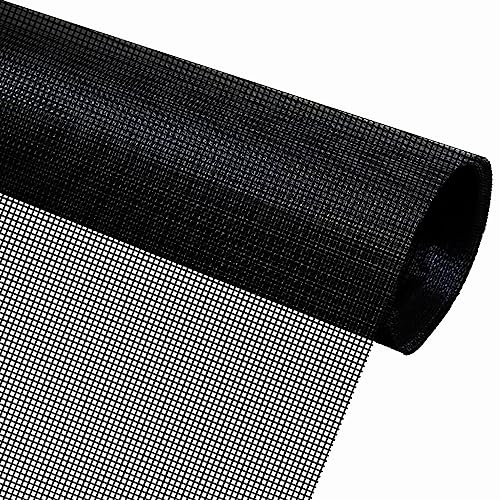 MEEYI Tissu Moustiquaire au Mètre 100x2300cm Moustiquaire de Fenêtre Moustiquaire Anti-Insectes Découpable Moustiquaire Gaze Moustiquaire Mouches Résistant Toile Moustiquaire pour Chat Fenêtre Noir