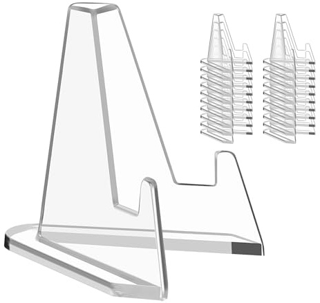 Reastar Card Display Stand, 20 Pcs Small Easel, Acrylic Card Holder, 2.2 in