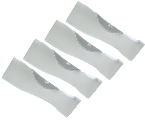 PATIKIL Volleyball Arm Sleeves, 4 Pcs Passing Forearm Sleeves with Protection Pads Thumbhole Arm Guards for Youth Men Women, Gray