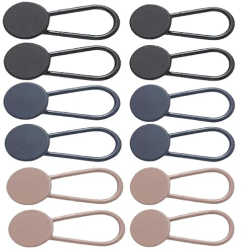 HoAhaMay 12-Stücke Verlängerungsknopf, Taillenverlängerungsknopf, verstellbarer Jeansknopf, passend für Herren- und Damenhosen, Kleider, Hemden, Taillenbänder, Kunststoff-Verlängerungsknopf (3-Farben)