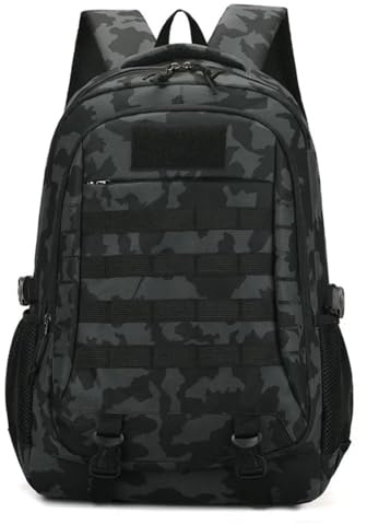 CINGHI LUSSO Mochila táctica Oxford 45L al aire libre mochila para hombres y mujeres, viajes, senderismo, camping, caza, bolsas deportivas, Negro Cp, M