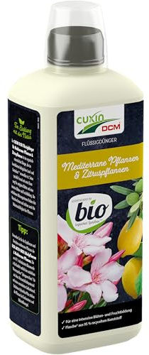 CUXIN DCM Flüssigdünger Mediterrane Pflanzen & Zitruspflanzen Bio - NPK-Dünger - Kübelpflanzen - Fruchtbildung - organisch - für kräftiges Wachstum - 800 ml