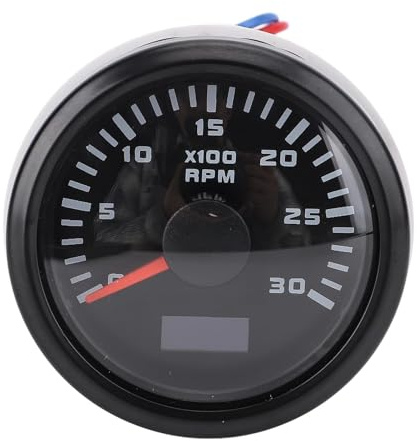 ACOGEDO 52 Mm Varvräknare 3000 RPM DC Till 32V 7 Färg Bakgrundsbelysning med Timräknare för Lastbil Traktor Bil Båt Urtavla Bezel CX6223B Intervall Från 3000 Adju Bil VarvräknareBil Tacho GaugeCar