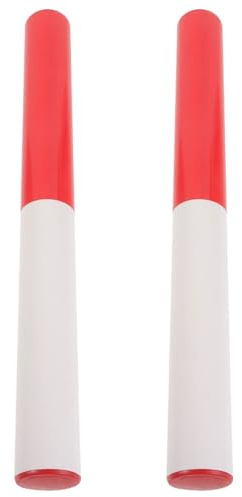 MAGICLULU Lot de 2 Bâtons de Relais en Abs Légers et Sécurisés pour Garçon et Filles et Étudiants, Adaptés aux Courses en Plein Air et Compétitions D'athlétisme