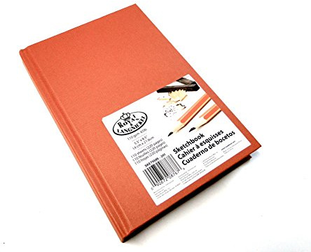 Royal Langnickel Kit de croquis A5 &Orange Papier à dessin pour artiste Carnet de croquis 110 g/m ²-Reliure rigide - 220 Pages - 14 cm x 21,6 cm