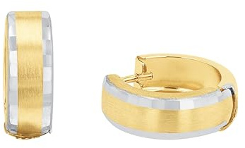 Amor Creolen Unisex Damen Herren Ohrschmuck, 1,5 cm, Bicolor, Kommt in Schmuck Geschenk Box, 2013744