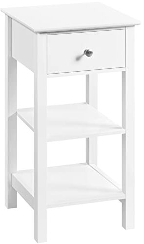 Yaheetech Nachttisch Nachtschrank mit Schublade Boxspringbett Nachtkommode Schmal Beistelltisch Sofatisch Telefontisch für Wohnzimmer/Schlafzimmer, 35x35x70cm