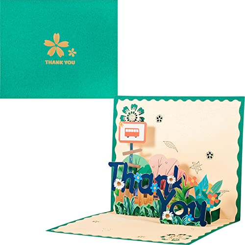 3D Tarjetas de Agradecimiento,Tarjetas Pop up para Familiares,Amigos,Profesores