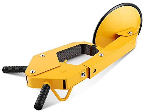 Radsicherungsklemme, Reifenklaue, Reifenklemme, Radsperre, Diebstahlsicherung, Unterlegkeil, Autoanhänger-Rad, für Autos, Anhänger (Farbe: Gelb, Größe: 75 x 30 cm)