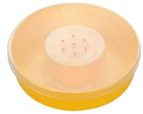 AOVNA Bee Round Rapid Feeder Yellow Bee Water Feeder Beekeeping Equipment Round Bee Drinking Bowl