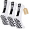 Gohanny Fußballsocken 3 Paar Grip Socken Fussball 35-39 für Männer Teenager Kinder Rutschfeste Fussballsocken Herren Anti Rutsch Fussball Socken für Basketball Wandern Laufe, Weiß