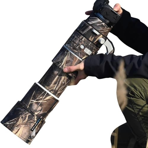ROLANPRO wasserdichte Objektivschutzhülle für Canon RF 200-800mm F6.3-9 is USM, Teleobjektiv Regenschutz Kratzfest Camouflage für Naturfotografie und Vogelbeobachtung - #39 Weed Camouflage