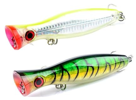 2PCS 40.3g Fishing Lures，Floating Lure Popper Bait Topwater Fishing Lures