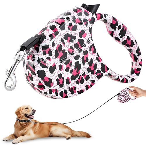 Shyllin Hundeleine Ausziehbar, Rollleine 5 m, Einziehbar Dog Leash Kleine und Mittelgroße Hunde bis 15 kg, Rollleine Hundeleine, Enziehbar undeleine zum Gehen, Joggen, Training