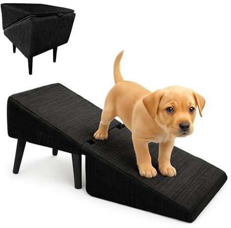 Rampe tabouret pour chien 35 cm, rampe ottomane pliable antidérapante pour canapé, rampe pour petits chiens, rampes multifonctionnelles légères pour chiots pour lit, canapé, voiture