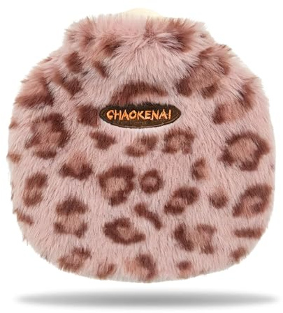 BSITSSS Bolsa Agua Caliente Con Funda 350ml, Bolsa de Agua Caliente Peluche Leopardo Rosa, Bonito Hot Water Bottle Esponjosa para Hombres Mujeres Comodidad Invernal Mantiene Manos Pies Calientes