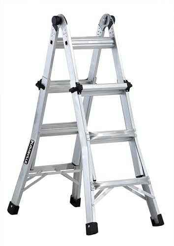 Louisville Ladder 13-Foot Aluminium Multipurpose Ladder, 300-Pound Load Capacity, Type IA, L-2098-13