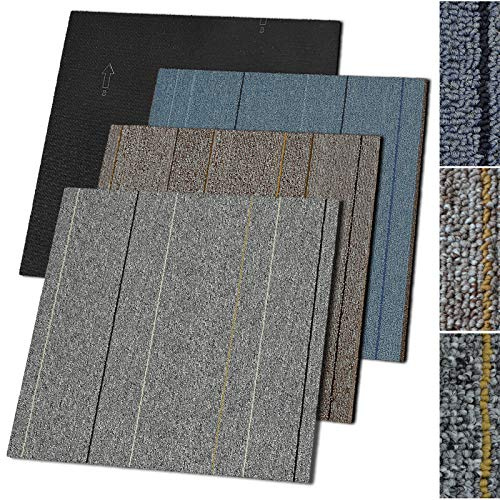 casa pura Dalle Moquette Intérieur - Moquette Épaisse | Carreaux Autoportants 50x50cm | Moquette Bureau, Commerce, Maison | Bleu - 24 Pièces, 6m²