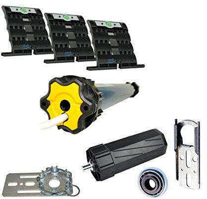 Nachrüstset mit smarotech® Montageset SW60 zum Modernisieren von Gurt/Kurbel mit Funk-Rollladenmotor (Montageset, Oximo io 10/17)