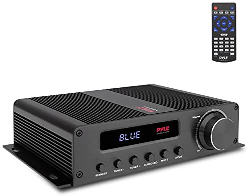 Pyle Wireless Bluetooth Home Audio Amplifier - 100W 5 Channel Home Theater Power Stereo Receiver, Surround Sound w/HDMI, AUX, FM Antenna, Subwoofer Speaker Input, 12V Adapter - PFA540BT.5