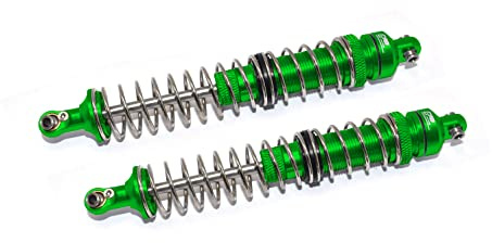 GPM Upgrades Aluminum Front Spring Dampers (130MM) for 1/10 RBX10 Ryft 4WD Scale Rock Bouncer (AXI03005) RC Cars (Green)