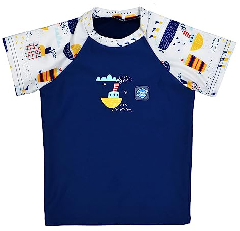 Splash About Maglietta di Protezione Solare UV per Bambini, Tug Boats, 2-3 Anni