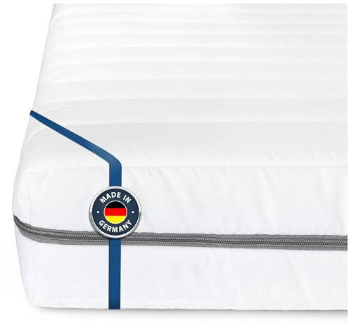 BMM Matratze 90x220 cm Klassik XXL Härtegrad H4 extra fest/Kaltschaummatratze Öko-Tex Zertifiziert/ergonomische 7 Zonen Matratze Höhe 12 cm/Matratzen produziert in Deutschland