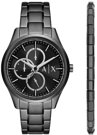 Armani Exchange Watch For Men, Chronograph Movement and 42mm Case Size with Stainless steel, Leather or Silicone strap