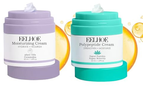 2 Stück Gesichtsfeuchtigkeitscreme Hautpflege - Feuchtigkeitsspendende Gesichtscreme für Frauen - Anti-Aging-Creme Gesichtspflege mit Ceramid & Polypeptid - Reduziert Trockenheit Rauheit Face Cream