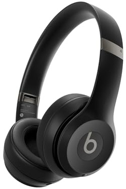 Beats Solo 4 – trådlösa bluetooth on-ear-hörlurar, kompatibla med Apple och Android kompatibla, 50 timmars lyssningstid – matt svart