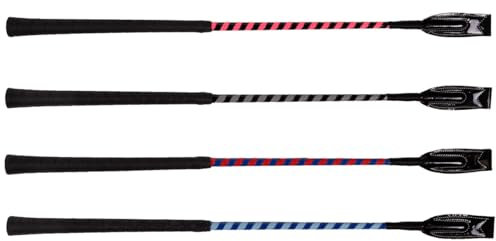 NETPROSHOP Springgerte Eldorado 65cm Zweifarbig mit Lacklederklappe und Gummigriff, Groesse:65 cm, Farbe:Schwarz/Grau