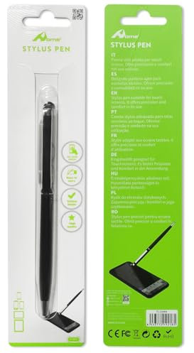 HOME 2024 - Pennino capacitivo 2 in 1 in gomma per tablet, pennino capacitivo + penna a sfera universale per tutti i telefoni cellulari/tablet/smartphone, iPhone/iPad/Samsung/Huawei/Xiaomi