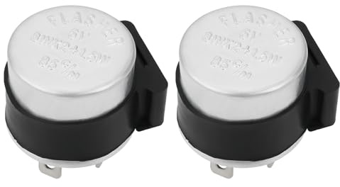YINETTECH 2Pcs 6V Motorcycle 2-Pin Flasher Relay with Cover 18-23W Winker Indicator Blinker Relay Compatible with Most Motorcycles Cars